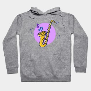 Saxophone With Music Notes Hoodie